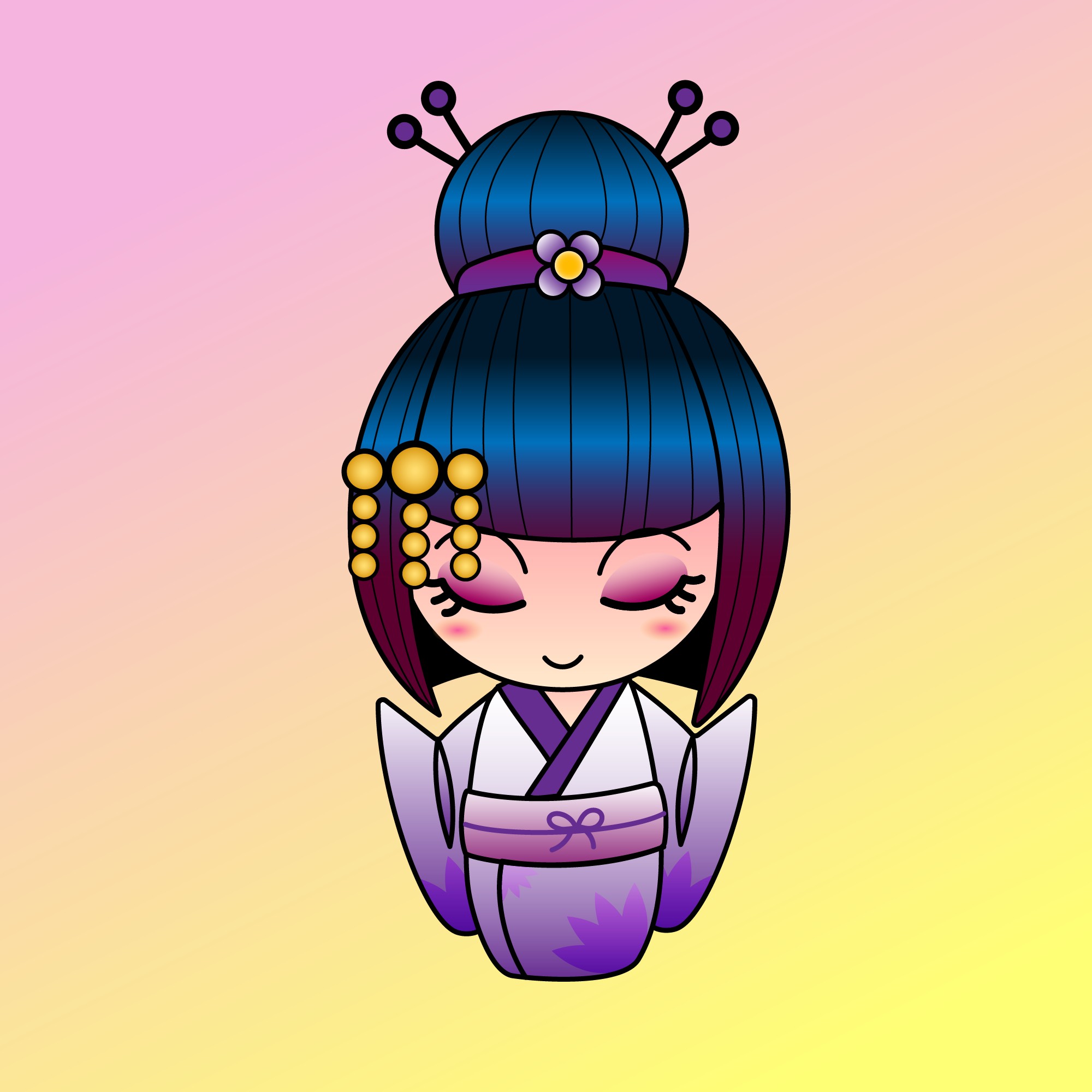 Kawaii Kokeshi Doll
