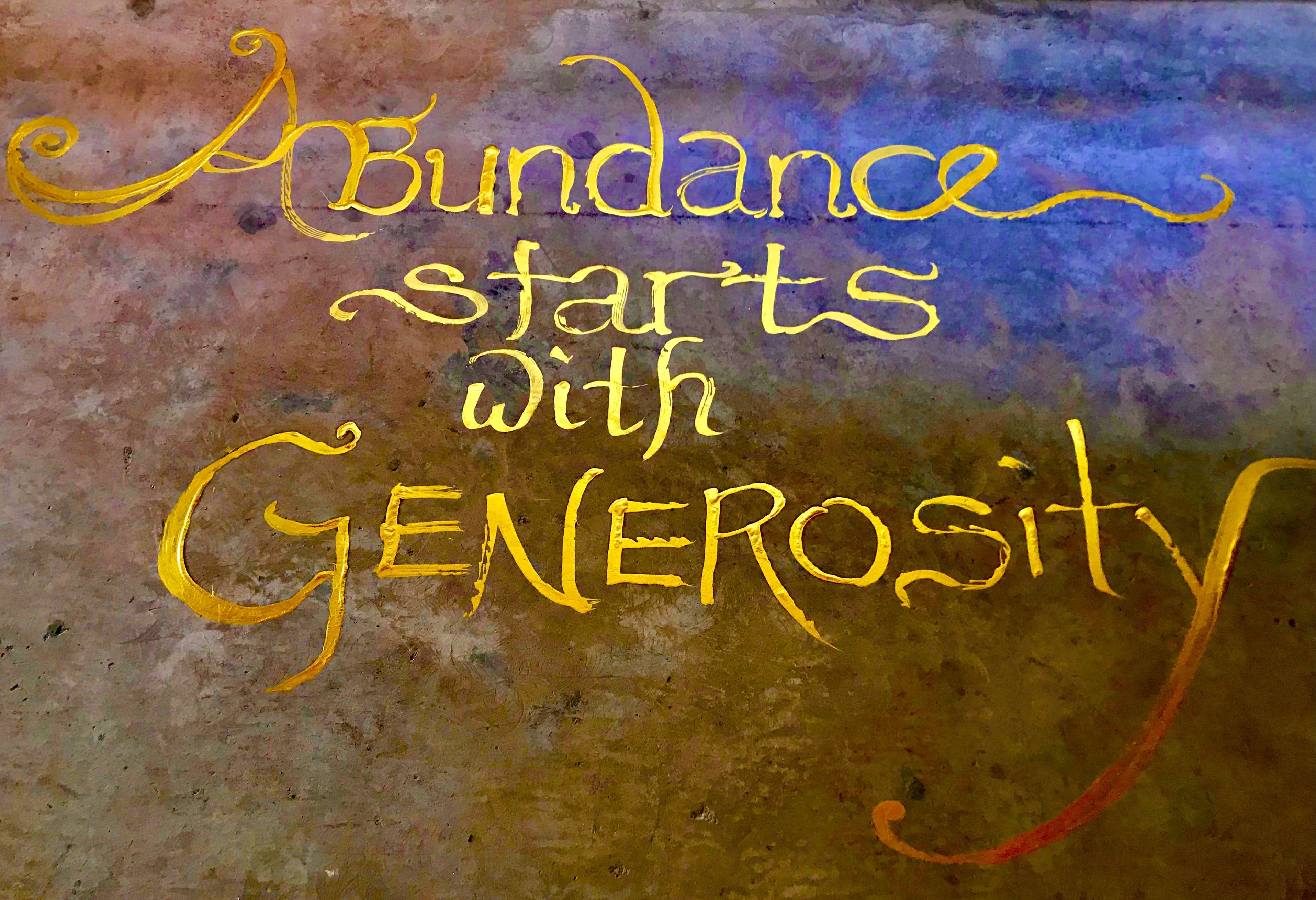 Abundance Starts with Generosity