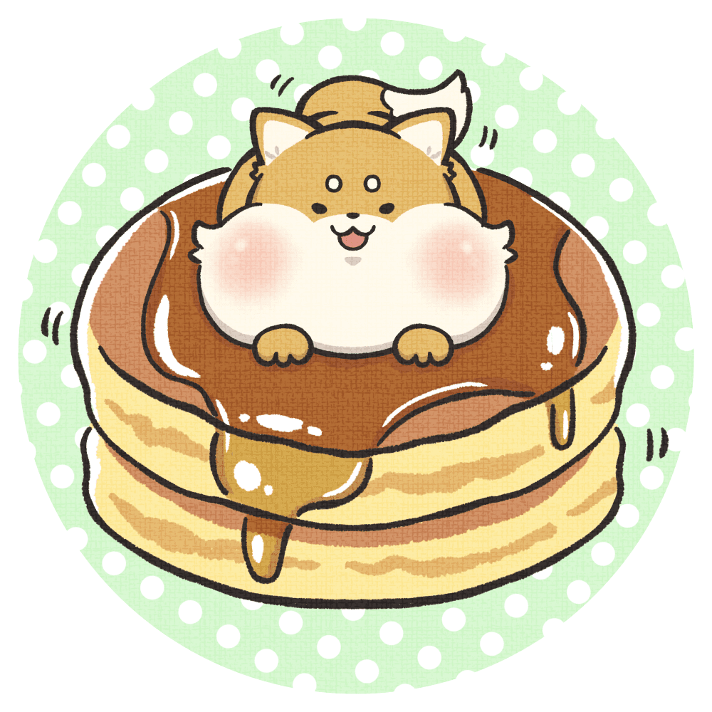S5 013 Mochi Fox on the pancakes