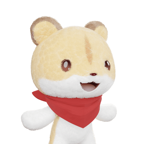 3D LEELEE-Golden hamster-Fluffy-#00452