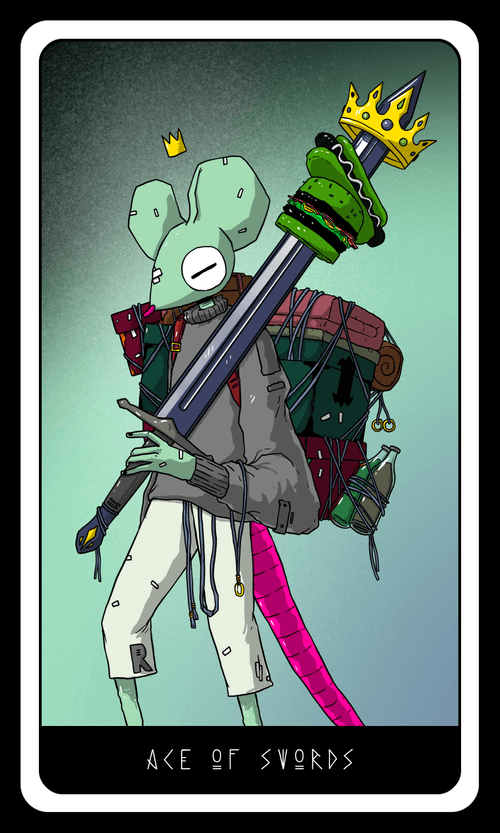 Rosko Sees the Future: Ace of Swords - Color Variant 15