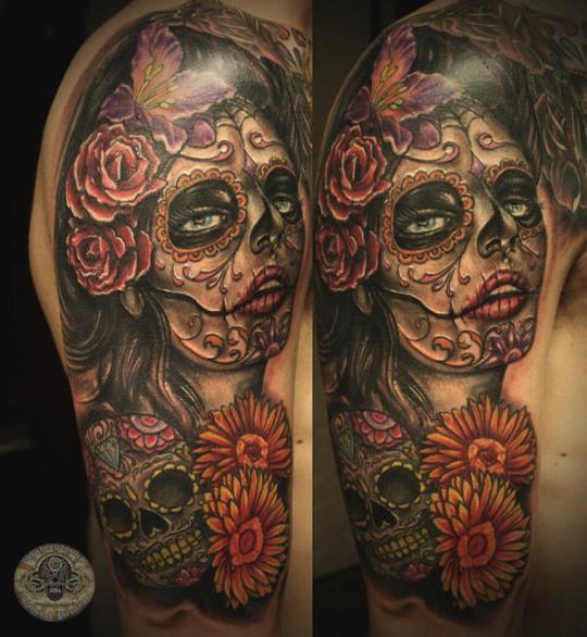 Santa Muerte Sugar Skull 2 2face Tattoo Opensea