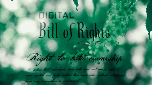 Digital Bill of Rights - Freedom Flowers - Teal