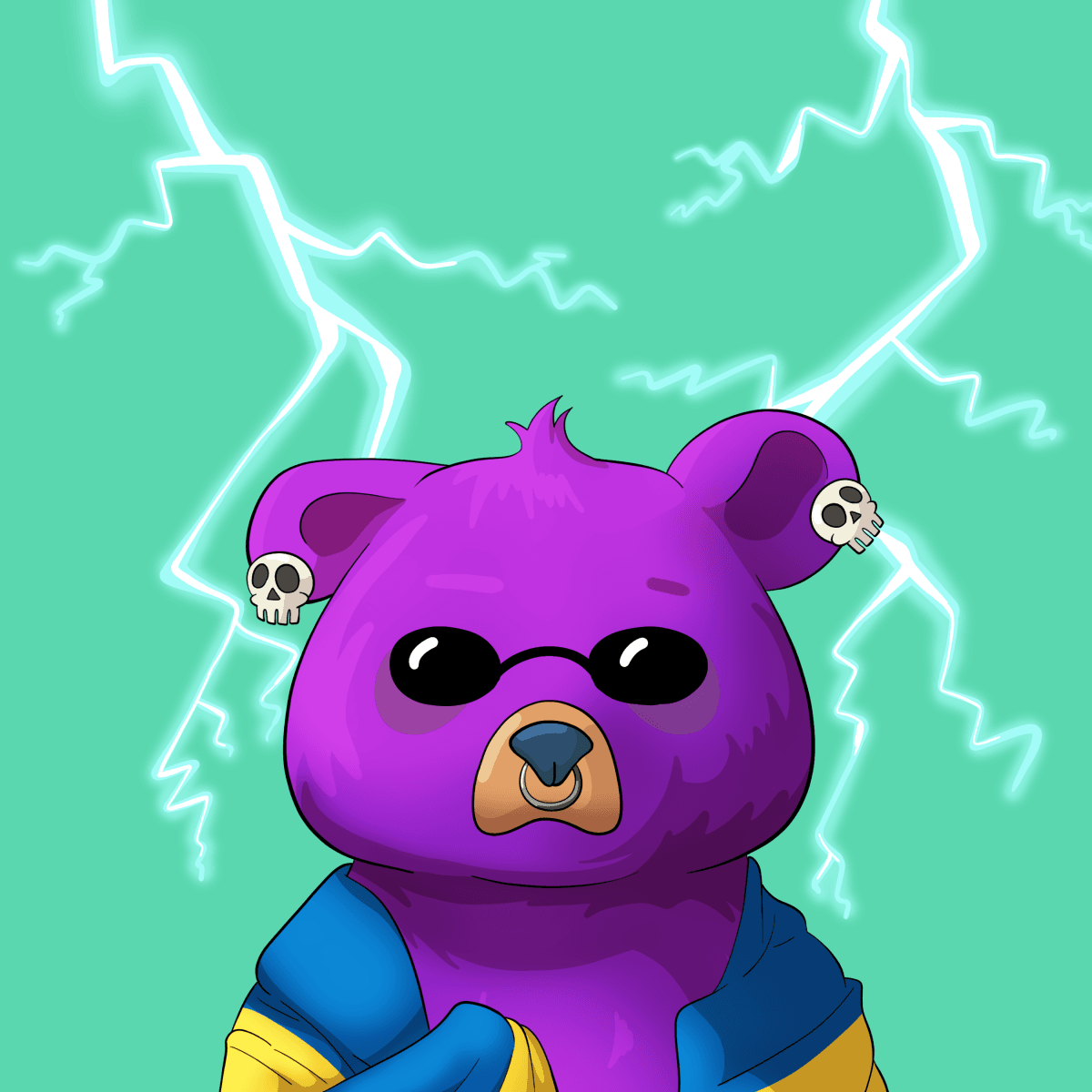 #496 • Romper Cranky Purple Cub