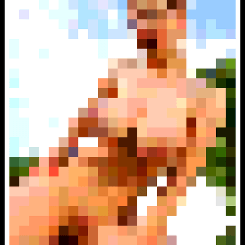 Nude Pinup Model Pixel Art