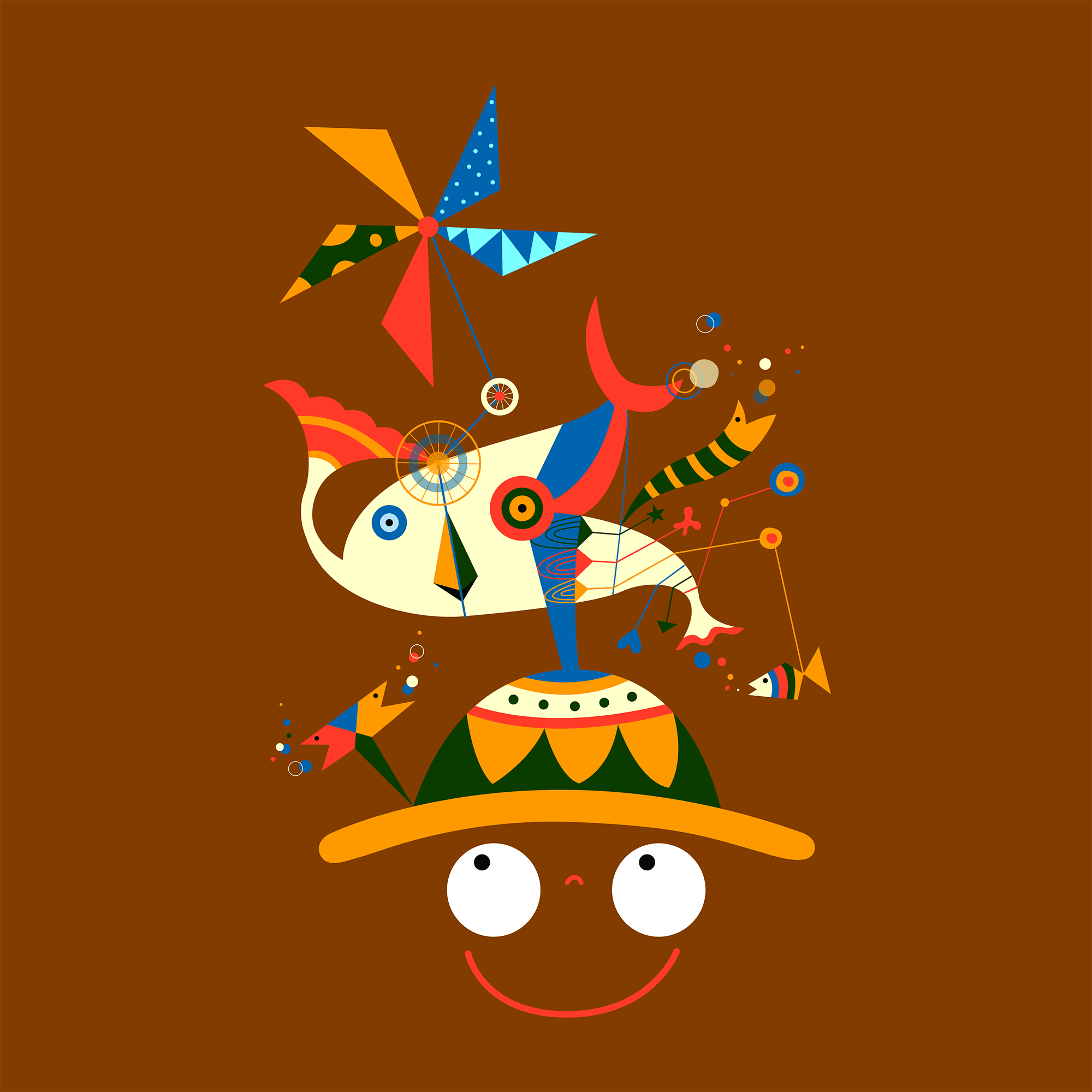 A Boy in a Fish hat