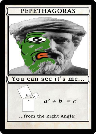 PEPETHAGORAS Series 12, Card 32 Rare Pepe 2017 Counterparty XCP NFT [345 Issuance]