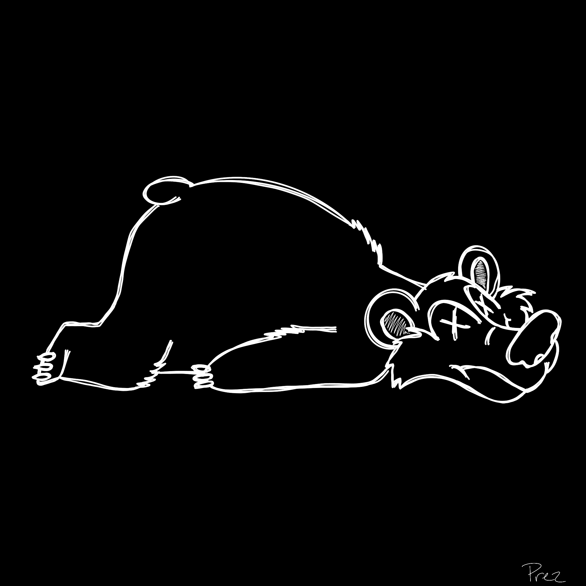 Dead (X X) Bear