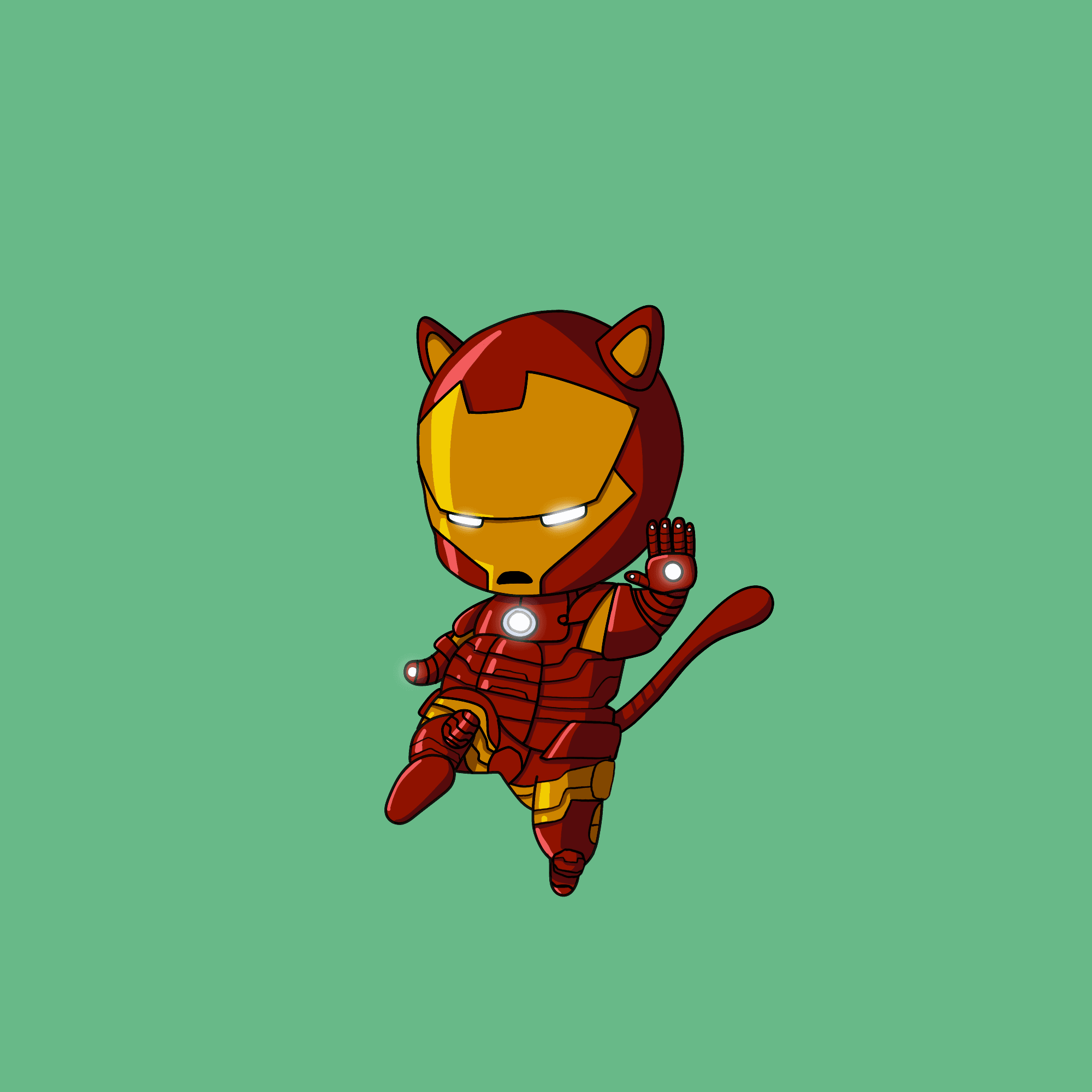 Little Marvel - Iron man Cat - LITTLE HEROES NFT | OpenSea