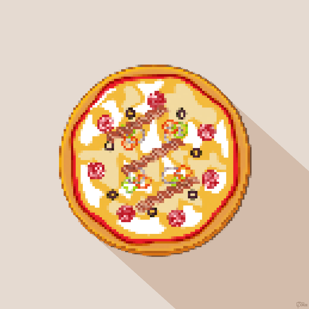 Pizza Bitcoin Special #010 4/4-1of1#C012021-PixeeArt_NFT_eth_bc