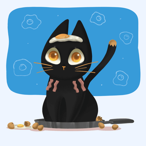 BlackCat-Breakfast