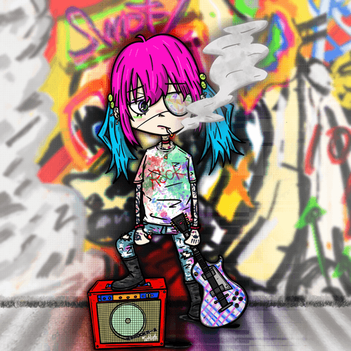 Eye Patch ROCK girl smoky