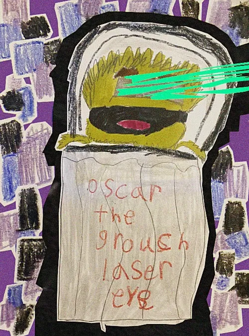 Oscar the Grouch laser eye