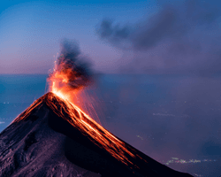 World volcanoes collection image