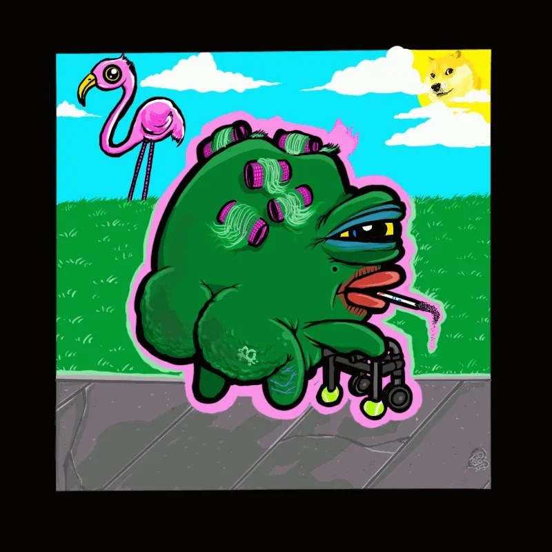 “TWERKY PEPE™ RETIRES TO TAMPA” (*BLUE CHIP COUTURE NFT COLLECTIBLE + UNLOCK-ABLE BONUS AIRDROPPED NFT SURPRISE)