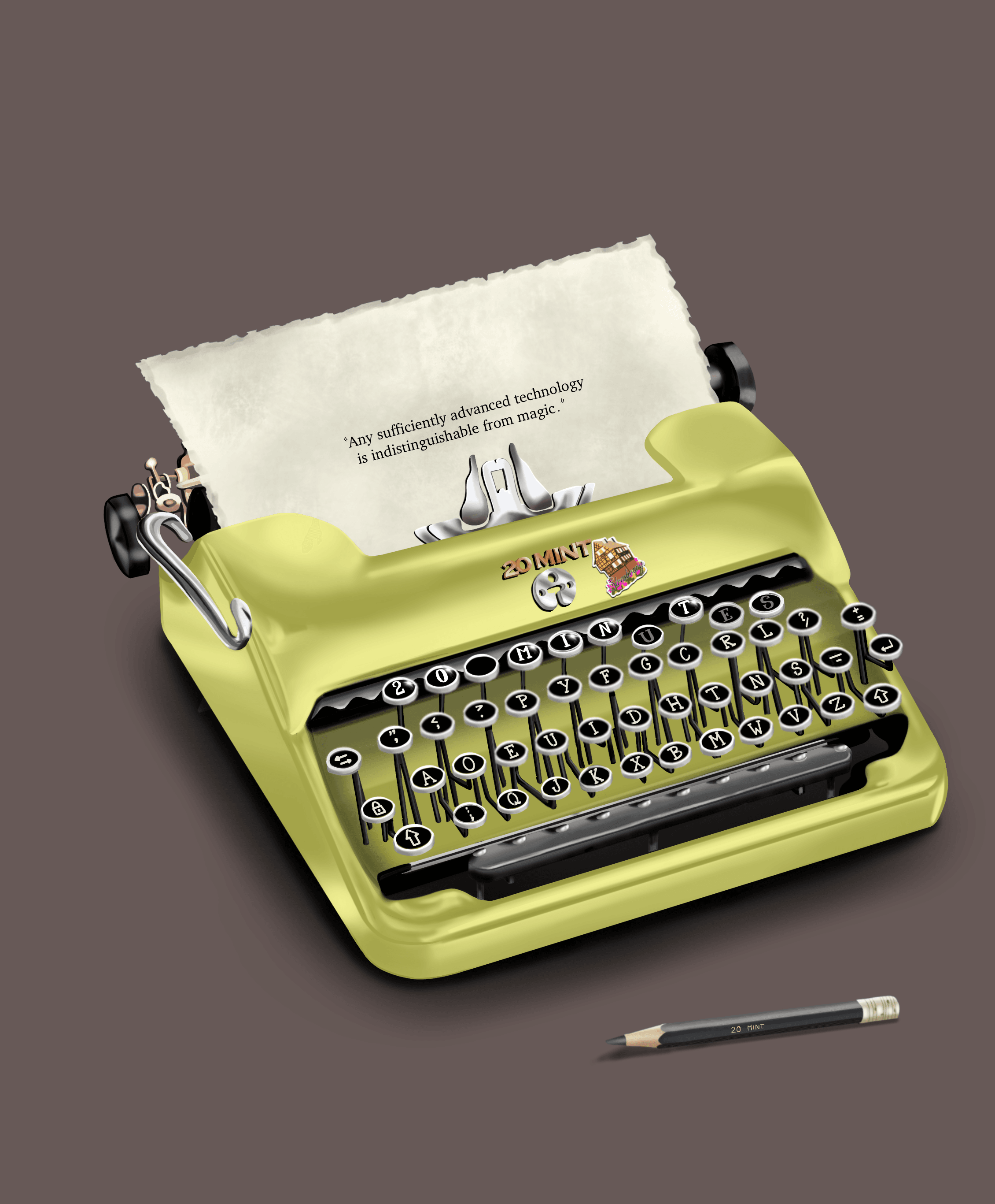 20 Mint Typewriter #257