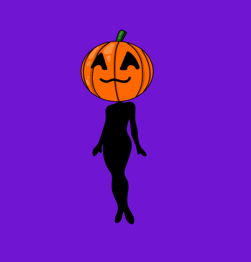 Masked Grizzy Gal (Purple Pumpkin)