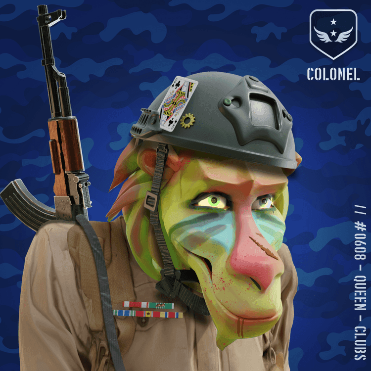 Happy Zombie Colonel Baboon #608