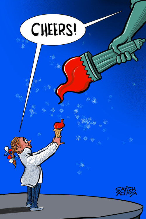 Fourth of July artwork tribute