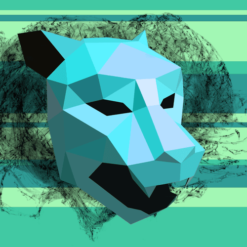 Ethereal polygonal leopard #29