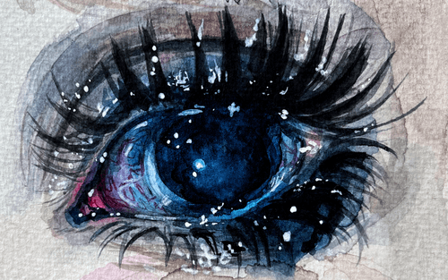 Watercolor eye "Infinity"