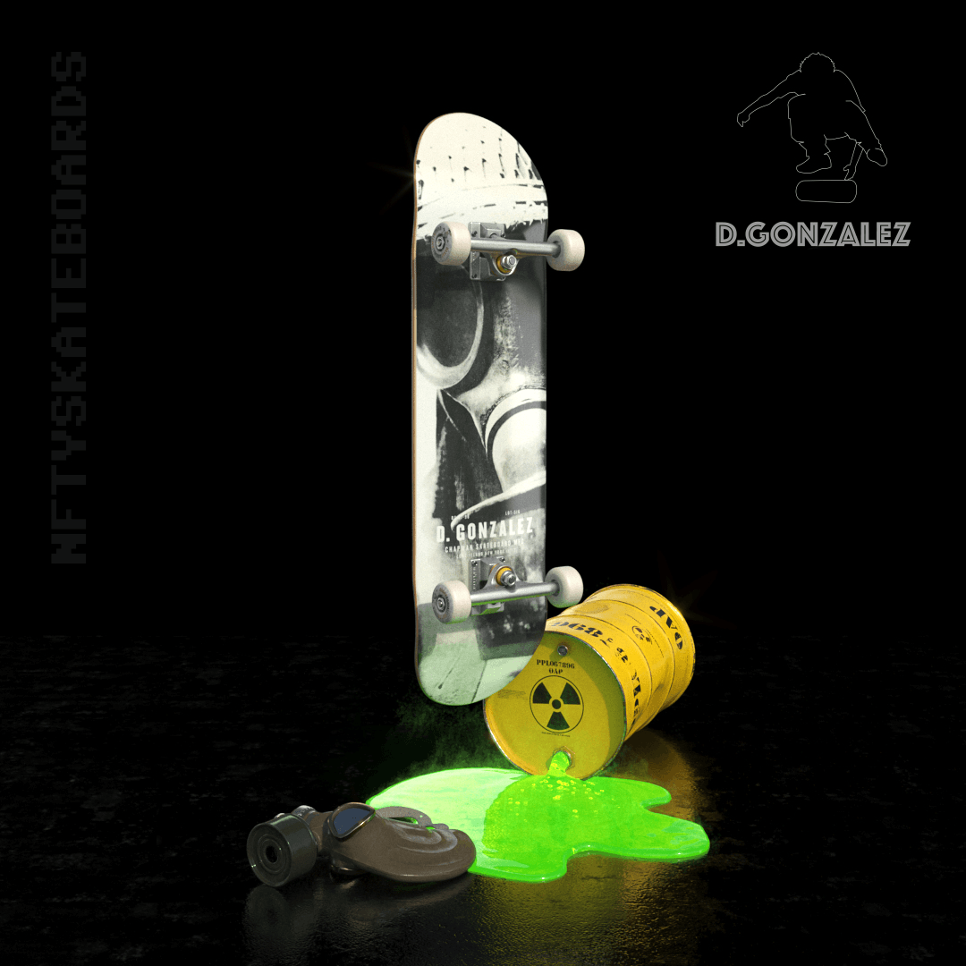 nftyskateboards NFT#103 - Danny Gonzalez "Gas Mask Skateboard” limited 10 edition