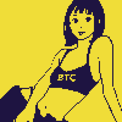 Crypto Girl #0015 Pixel BTC