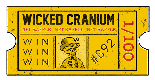 Wicked Craniums Raffle Ticket