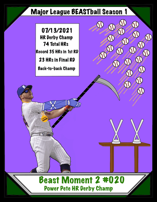 Beast Moment 2 #020 Power Pete HR Derby Champ 