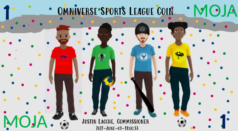 One (1) Omniverse Sports League Coin | Kiswahili