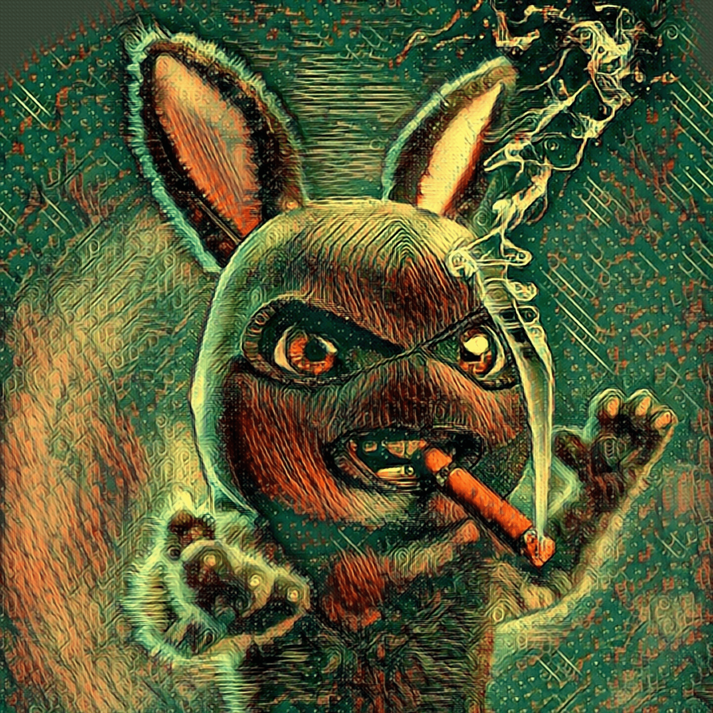 The Smoking Rabbit #2 Art NFT