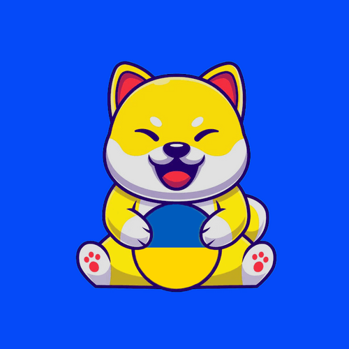 Ukraine Flag Shiba Inu Crypto Dog