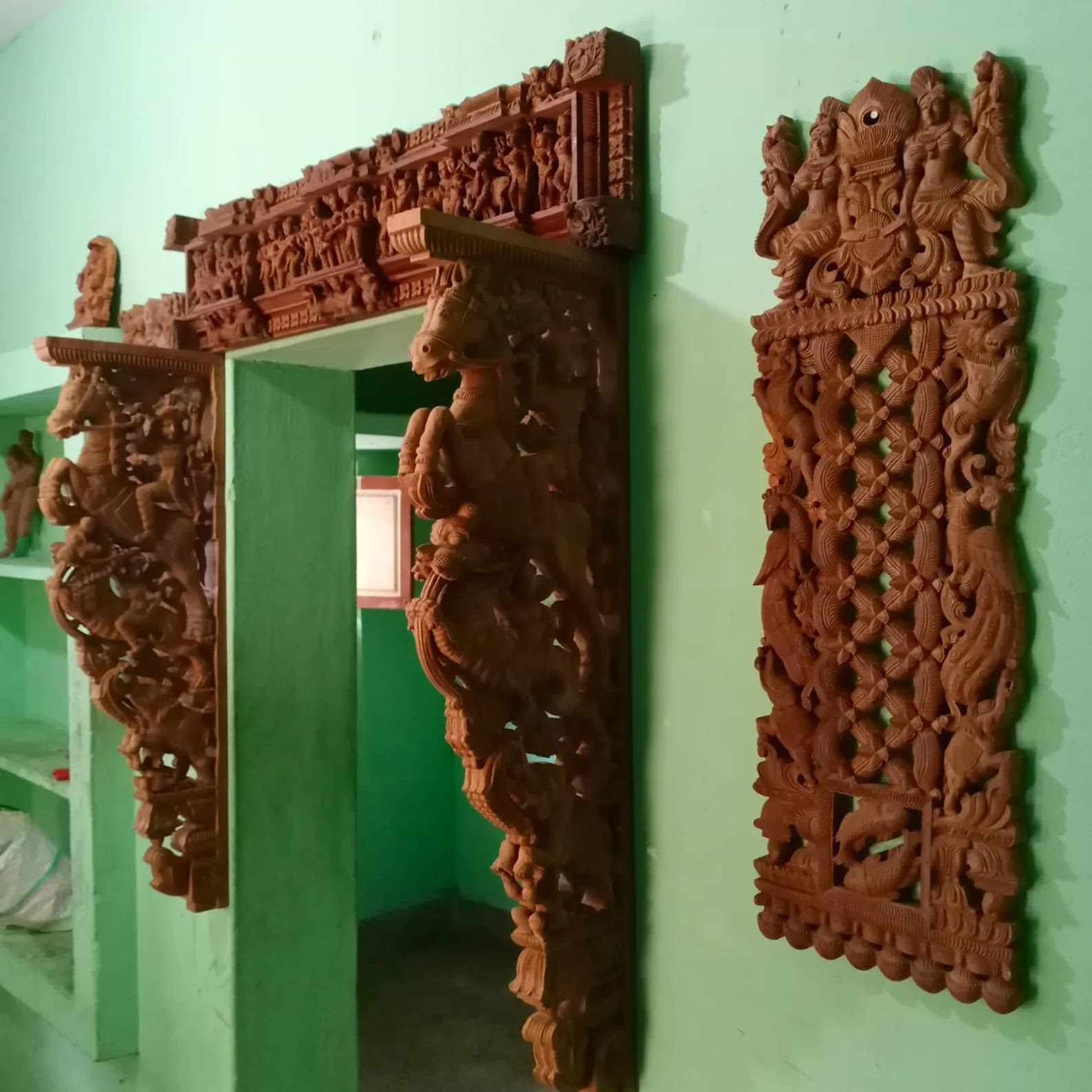Burmese Teak wood Wall decor( Complete set)