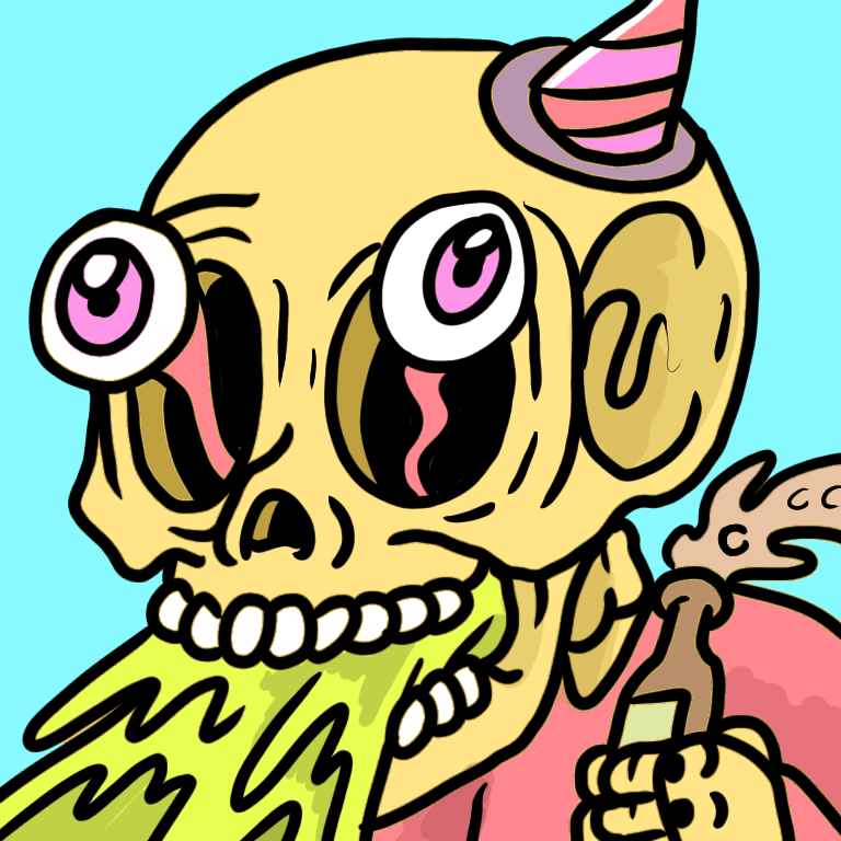 sick party skull 