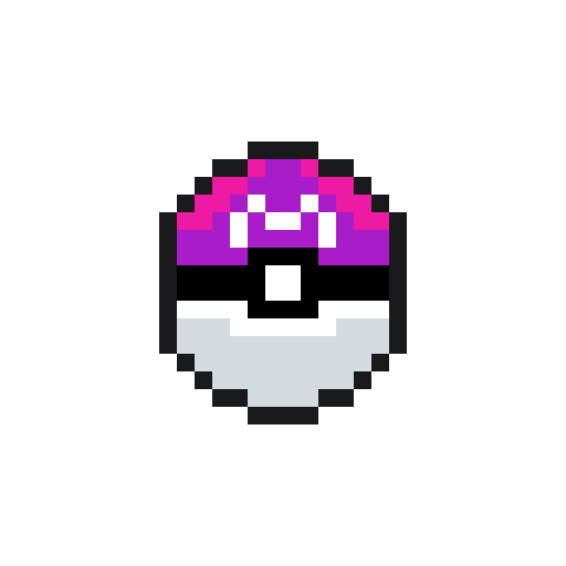 Pixel art Poké Ball, pokeball pixel art, png