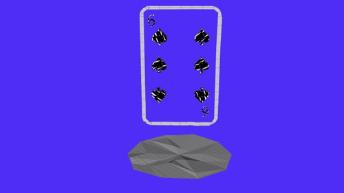 Paper six of spades