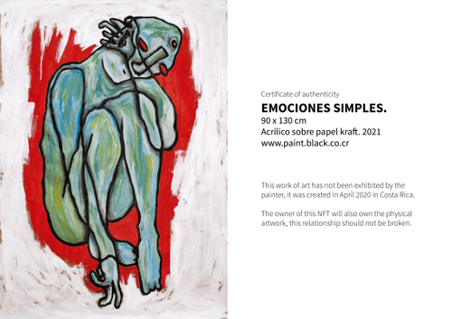 Certificate of authenticity "Emociones simples"