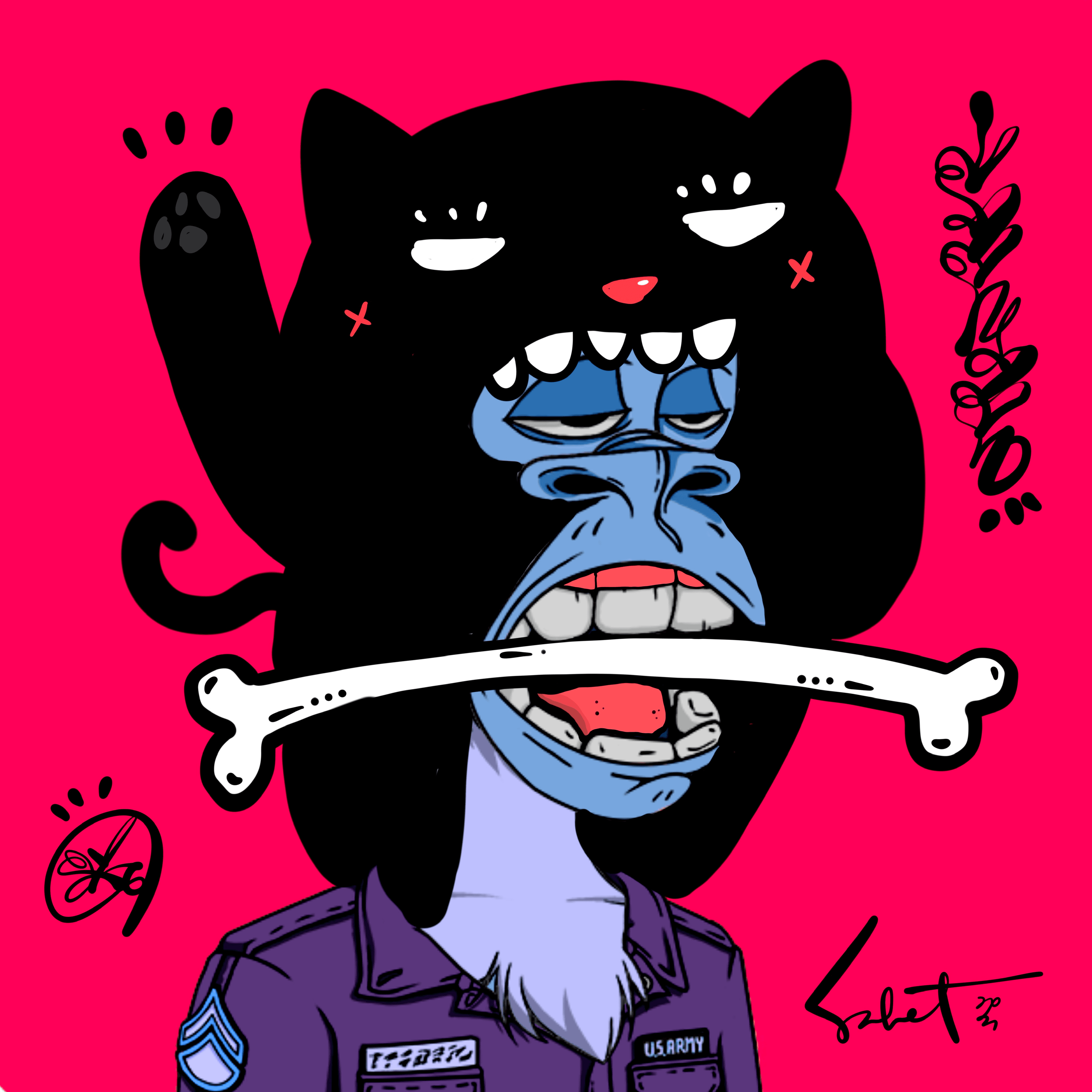 Ugly Kitties by Sabet #149 (Bored Apes Yacht Club Edition)