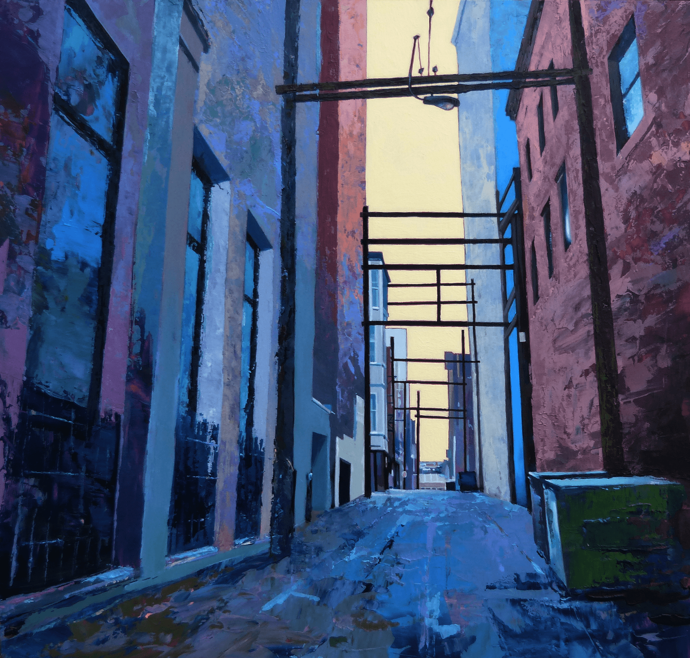 Alley With Yellow Sky.