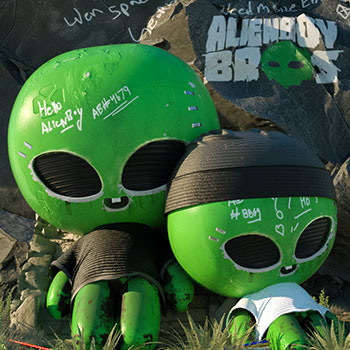 The Alien Boy NFT in 3D (AB Bros Edition)