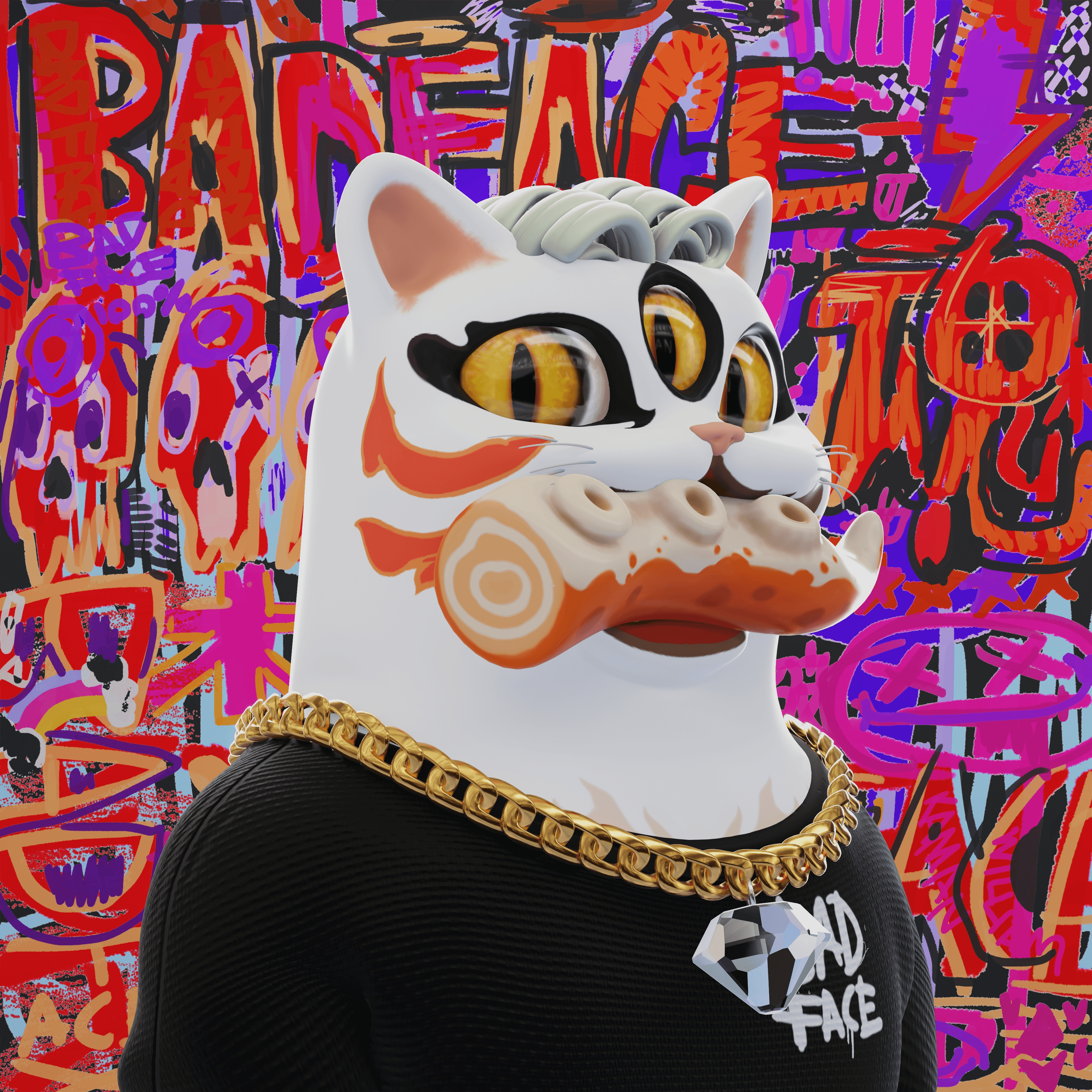 Bad Face Plastic Cats #881