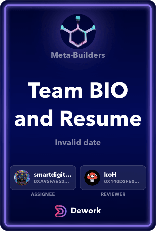 Team BIO and Resume