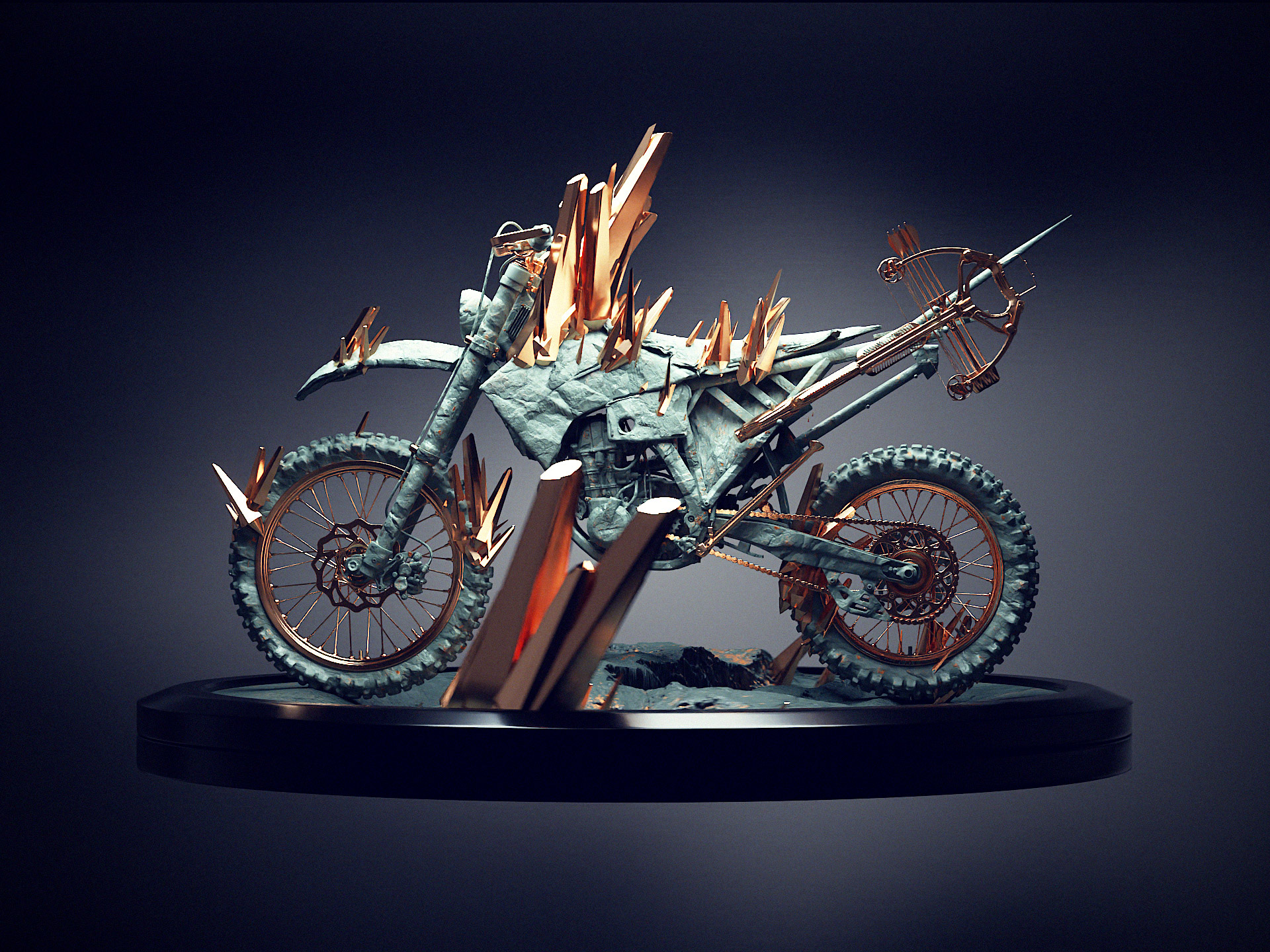 Copper Crystal Bike
