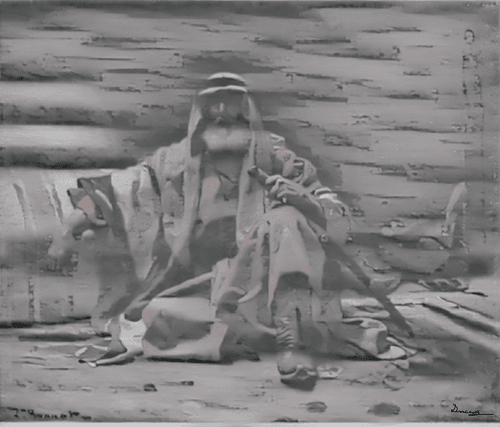 An Arab Sheik by Leon Bonnat in the style of Gerhard Richter - art generated using Artificial Intellignece