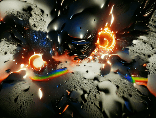 An explosion 