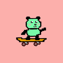 Little Panda Bears on A Skateboard collection image