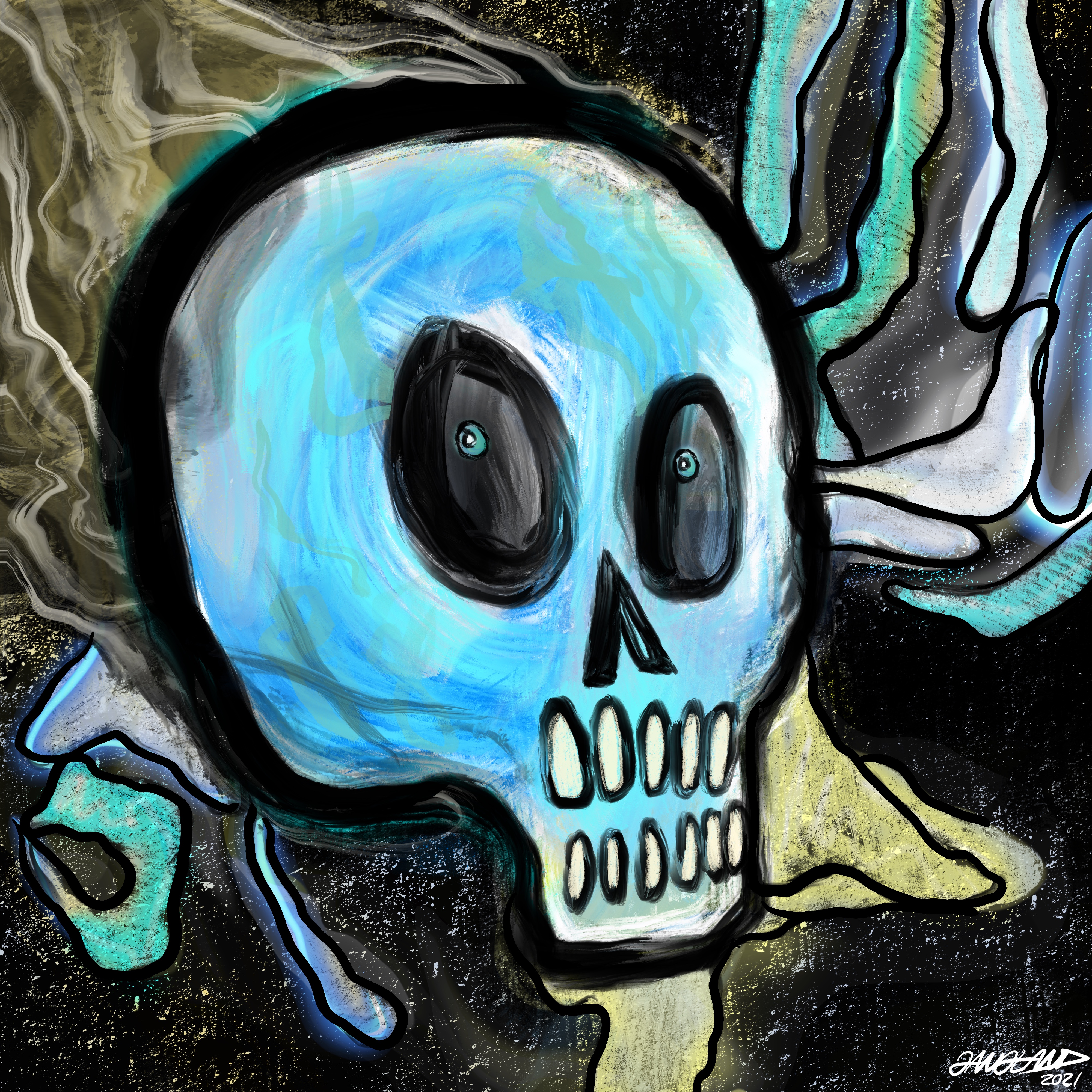 Gangland Skull #333 - "Illuminated Destiny" - by Eddie Gangland