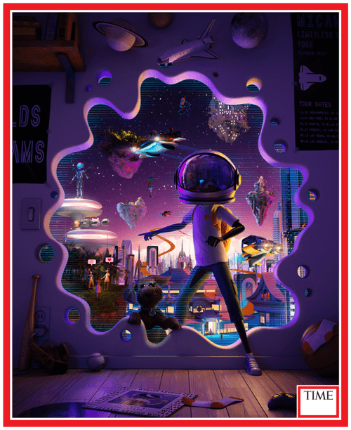 TIME: Into the Metaverse | August 15, 2022 - Original Cover Art