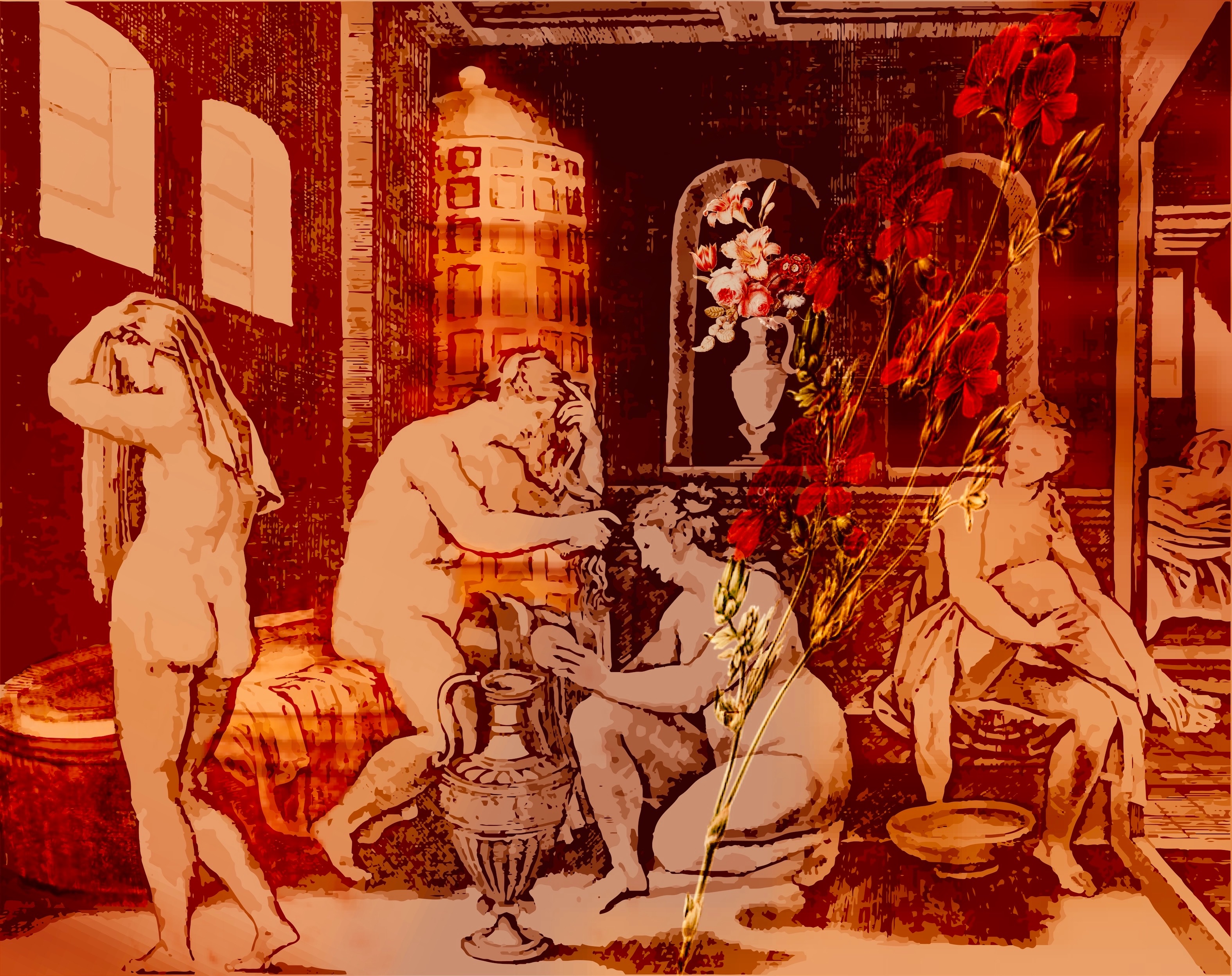 Rome Bath -3 -Fable of Cupid and Psyche by Dubwoman AKA Giovanna Sun