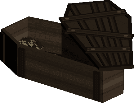 Graveyard Scene, Animated Coffin